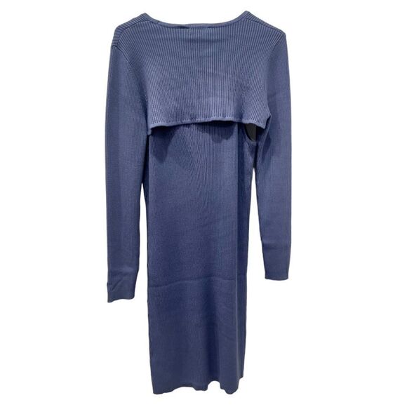House Of Harlow 1960 Blue Knit Mini Dress 2 Pieces Set.Size XL - Picture 6 of 14